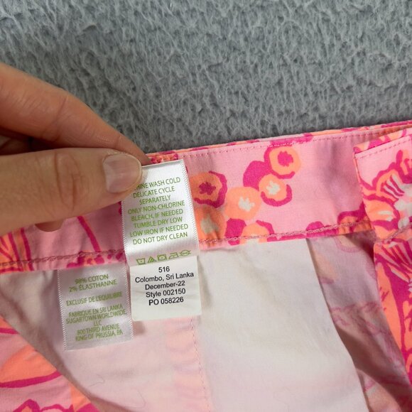 Lilly Pulitzer Buttercup Shorts Mandevilla Bay 6 Colorful Floral Preppy Travel - Picture 7 of 9